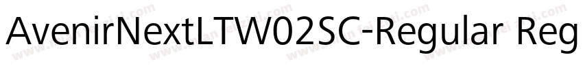 AvenirNextLTW02SC-Regular Regular字体转换